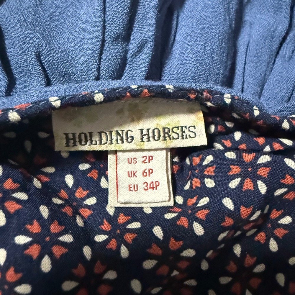 Anthropologie Holding Horses Mini Dress tie dye ombré tassel 2P fit and flare SM - Picture 8 of 11